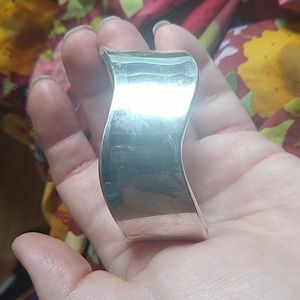 Navajo j wright wave sterling silver 925 cuff bracelet